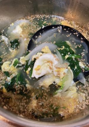 野菜と卵の中華スープ!ご飯にかけても♪-レシピのメイン写真