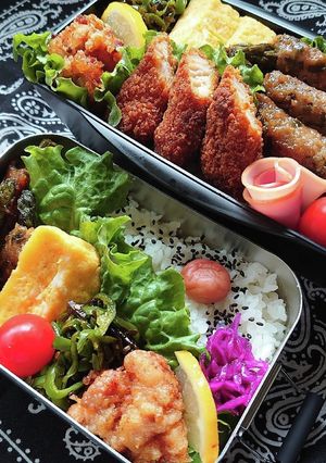 ❜21/6/25 アスパラつくね弁当-レシピのメイン写真