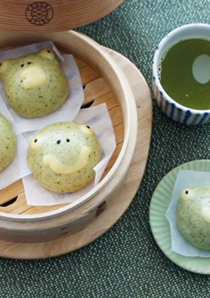 かえるのヨモギまんじゅう-レシピのメイン写真