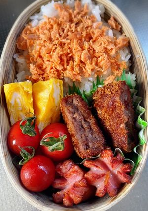ミンチカツ弁当-レシピのメイン写真