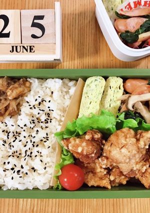 鶏唐揚げ弁当 21/6.25-レシピのメイン写真
