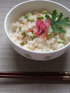 桜えびと青豆の炊き込みごはん-レシピのメイン写真