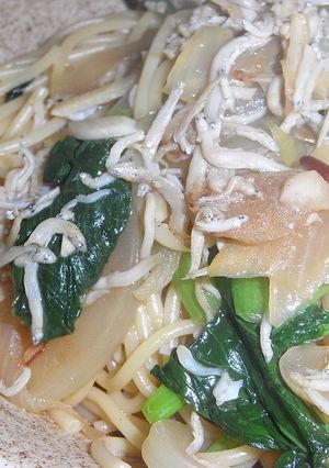 簡単！じゃこと小松菜のピリ辛和風パスタ☆-レシピのメイン写真