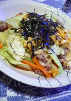 ほっこり卵DE焼きうどん♫♬-レシピのメイン写真