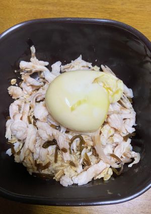 オートミール、サラダチキン丼-レシピのメイン写真