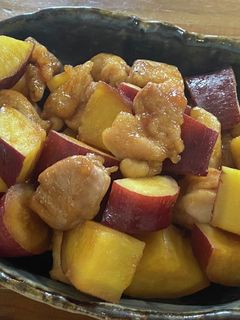 鶏肉とサツマイモの甘酢炒め-レシピのメイン写真