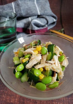 夏野菜とささ身の中華風だしびたし-レシピのメイン写真