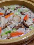 寒い日にはこれ！　豆乳✿粕なべ