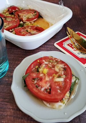 トマトと生ハムの重ね香味マリネ-レシピのメイン写真