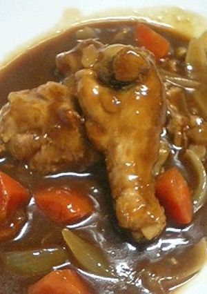 手羽元とろとろ♪ビーフシチューのルウで♪-レシピのメイン写真
