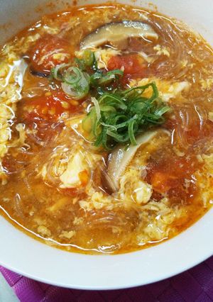 春雨入り♪トマトのサンラータン（酸辣湯）-レシピのメイン写真