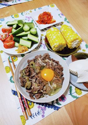 冷蔵庫にある野菜で♡牛丼-レシピのメイン写真