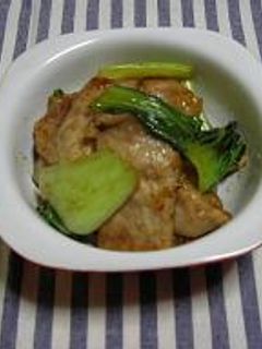 豚肉とチンゲン菜のオイスターソース炒め-レシピのメイン写真