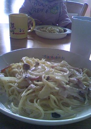 きのことベーコンのたらこクリームパスタ-レシピのメイン写真