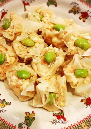 ヘルシー豆腐でぷりっぷりエビ焼売-レシピのメイン写真