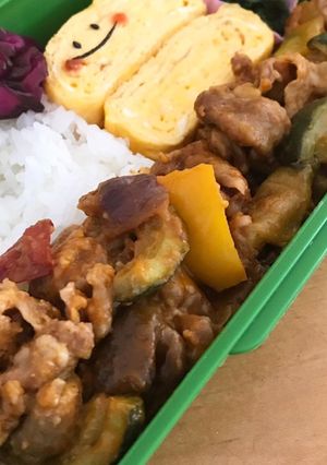 お弁当用☆肉野菜ケチャップ炒めカレー風味-レシピのメイン写真