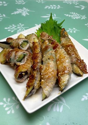 茄子の肉巻き照り焼き-レシピのメイン写真