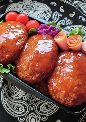❜21/6/26 ハンバーグ弁当-レシピのメイン写真