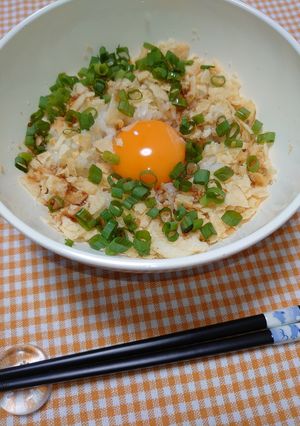 簡単☆お手軽ポテチ卵かけご飯♩-レシピのメイン写真