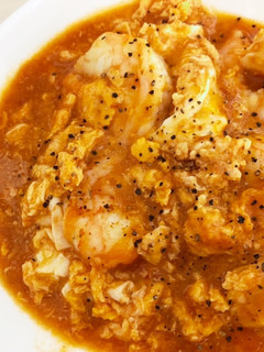 エビとトマトの食べるスープ-レシピのメイン写真