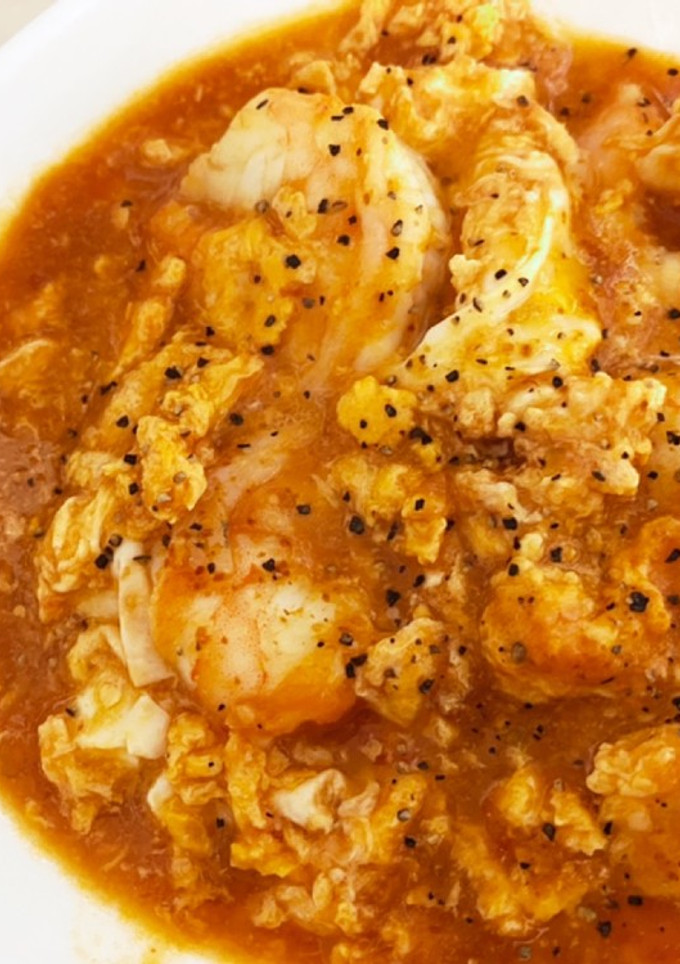 エビとトマトの食べるスープ-レシピのメイン写真