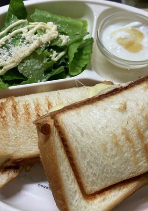 クロックムッシュ風ホットサンド-レシピのメイン写真