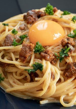 五島うどんと壱岐島のウニでカルボナーラ-レシピのメイン写真