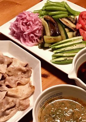 豚ローススライスと野菜たっぷり焼きしゃぶ-レシピのメイン写真