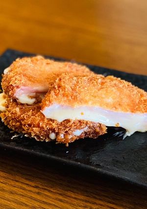 【簡単】チーズの入ったハムカツ-レシピのメイン写真