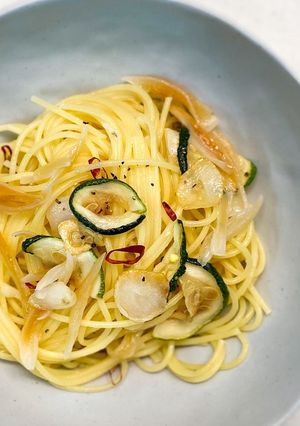 干し野菜の旨味たっぷりペペロンチーノ-レシピのメイン写真