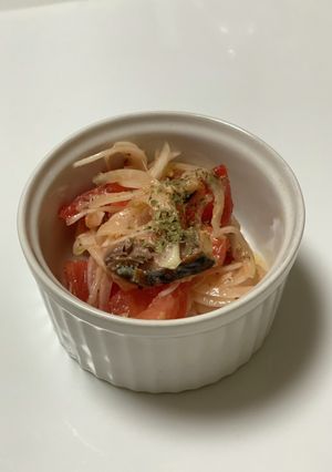 簡単トマトとサバのサラダ-レシピのメイン写真