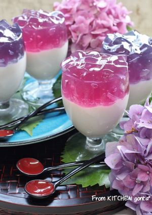 プルプル仕立ての紫陽花ゼリー-レシピのメイン写真