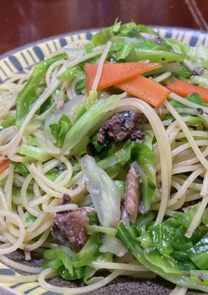まいわし油漬で、きゃべつたっぷりパスタ-レシピのメイン写真