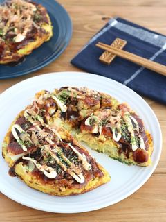 大豆粉でヘルシー☆いかのお好み焼き-レシピのメイン写真