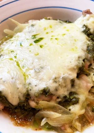 チキン玉ねぎ ジェノベーゼ チーズのせ-レシピのメイン写真