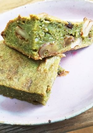 ☆卵、バター、BP無し！抹茶豆腐ケーキ-レシピのメイン写真