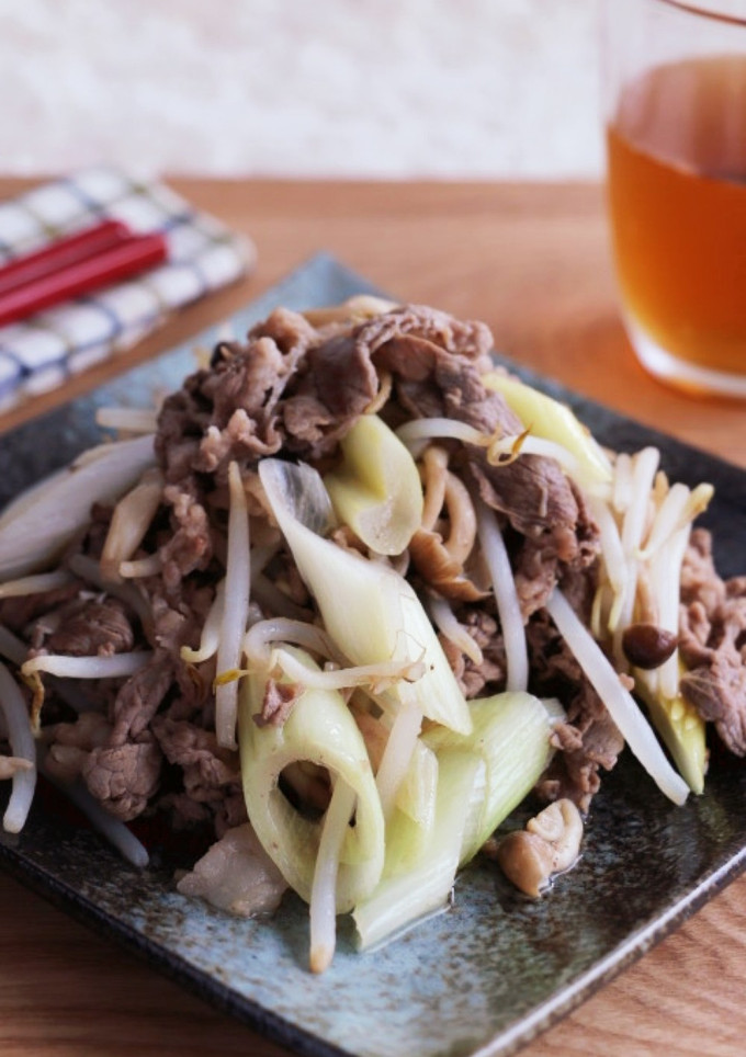 牛肉とネギともやしの白だし旨炒め-レシピのメイン写真