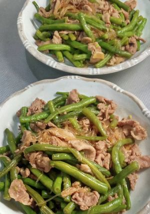 いんげんと春雨と豚肉の炒め煮-レシピのメイン写真
