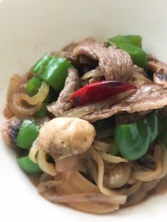 簡単ヘルシー☆ラム肉とピーマンの蒸し炒め-レシピのメイン写真