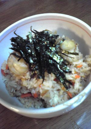 うまみ倍増！帆立炊き込みご飯♪-レシピのメイン写真