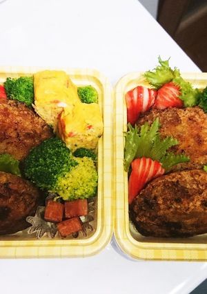 【夫婦弁当75】メンチカツと玉子焼-レシピのメイン写真
