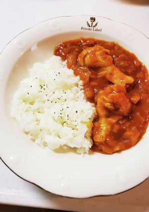 ～母の作る洋食～りんごと鶏手羽元のカレー-レシピのメイン写真