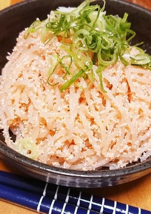 簡単酒肴☆タラコ＆しらたきの炒め和え-レシピのメイン写真