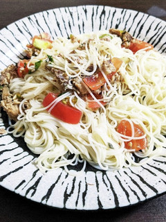 素麺消費!サバ缶とトマトの簡単素麺-レシピのメイン写真
