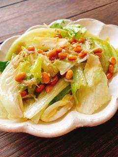 簡単ヘルシー!レタスとしらすの納豆サラダ-レシピのメイン写真