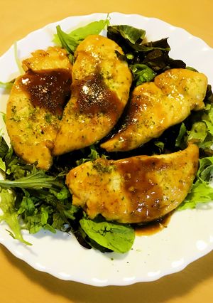 鶏ささみ肉のあまからステーキ-レシピのメイン写真