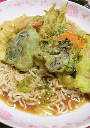 エビ天のせ、冷やしサッポロ一番-レシピのメイン写真