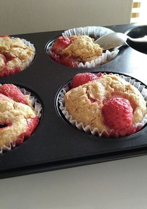 いちごの全粒粉カップケーキ-レシピのメイン写真