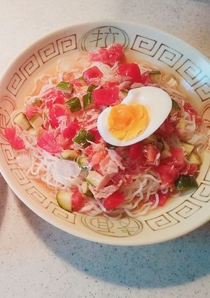 冷やしトマトツナ素麺-レシピのメイン写真