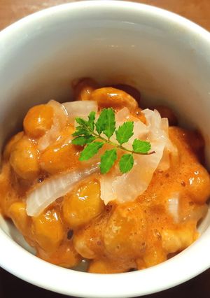 納豆の梅酢トマトダレ＆発酵玉葱-レシピのメイン写真